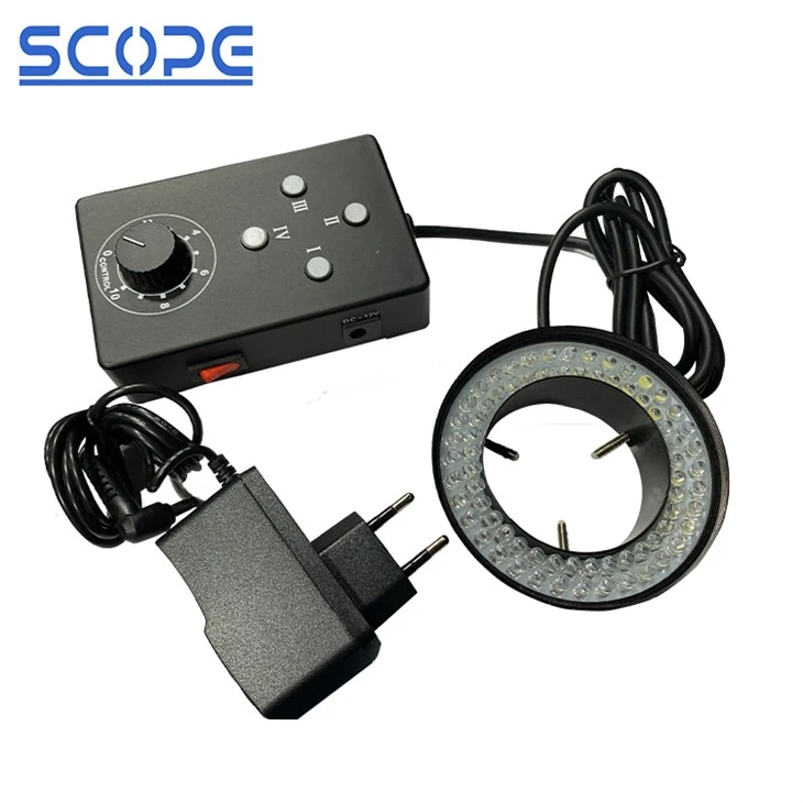 LED ring light source for microscopes